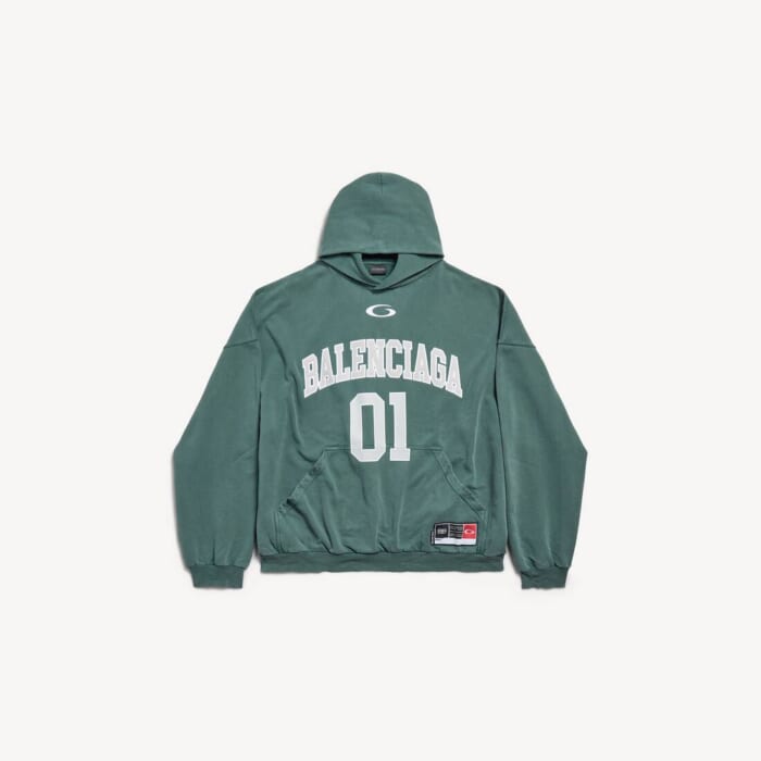 ダークグリーン/ライトグリーン の メンズ Basketball Hoodie ラージフィット
