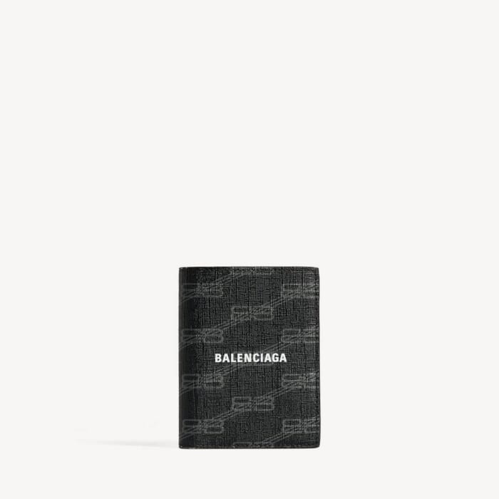 ブラック/グレー の メンズ Signature バーティカル バイフォールドウォレット Bb Monogram コーテッドキャンバス