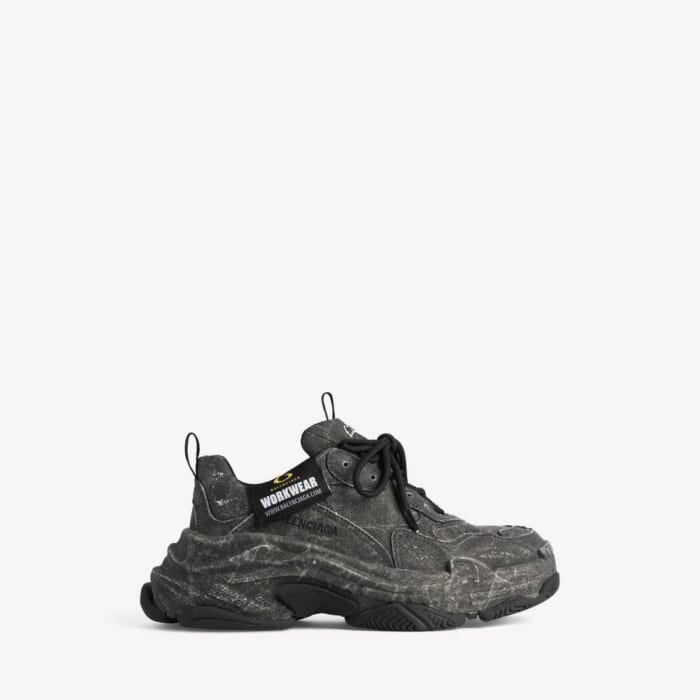 ブラック の メンズ Triple S Canvas スニーカー
