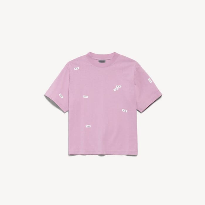 オールド ピンク/ホワイト の ウィメンズ 520 Stickers Tシャツ ミディアムフィット