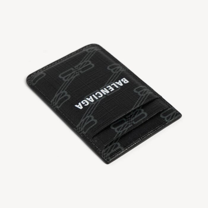 ブラック/グレー の メンズ Signature マグネットカードホルダー Bb Monogram コーテッドキャンバス