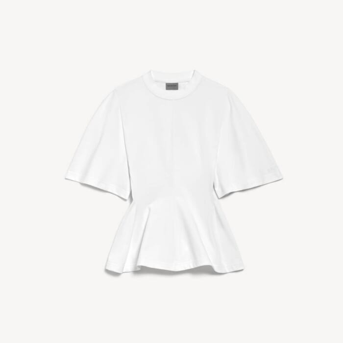 ホワイト の ウィメンズ シェイプドtシャツ