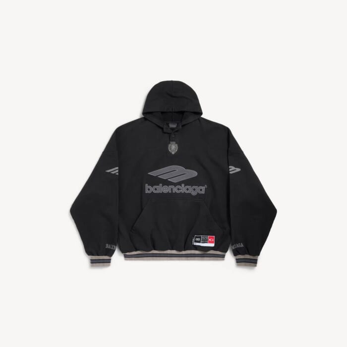 ブラック/チャコール の メンズ 3b Football ポロ Hoodie