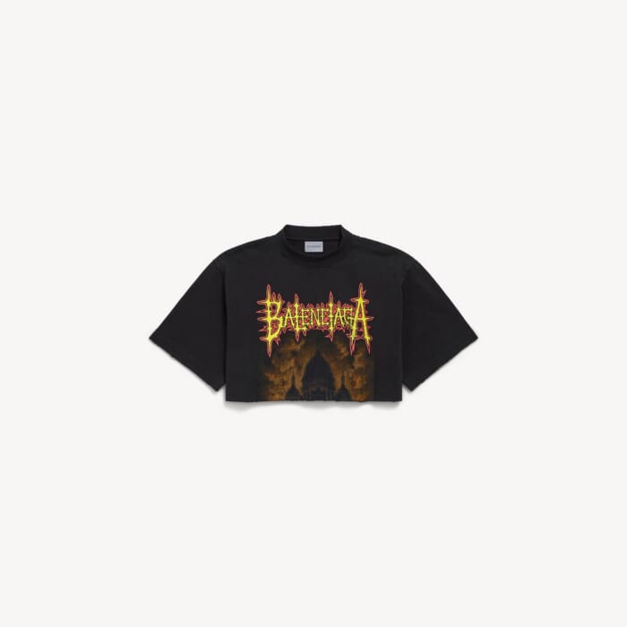 ブラック の ウィメンズ Balenciaga Sacré Cœur クロップドtシャツ