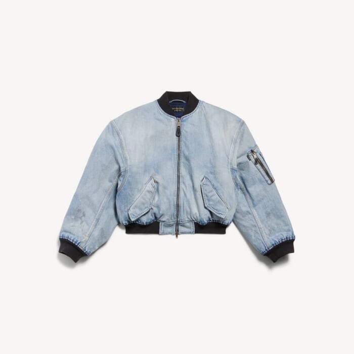 ダーティーエフェクト ライト ブルー の ウィメンズ Standard Bomber ジャケット