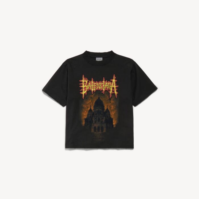 ブラック の ウィメンズ Balenciaga Sacré Cœur Tシャツ ミディアムフィット
