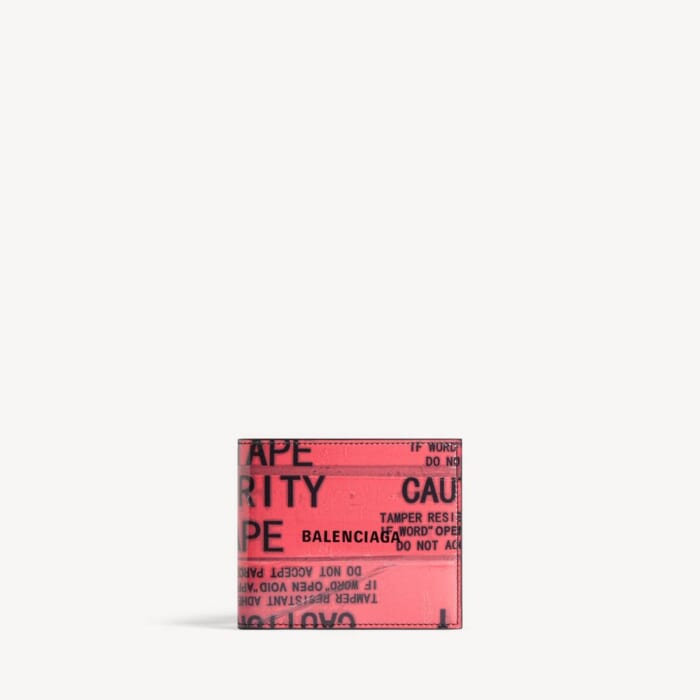 ブラック/レッド の メンズ Tape Type スクエア フォールデッドウォレット