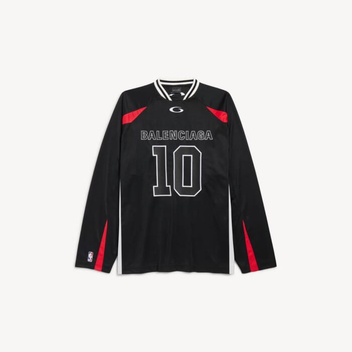 ブラック/マルチカラー の メンズ Balenciaga | Nba Collaboration オーバーサイズ ロングスリーブ Tシャツ