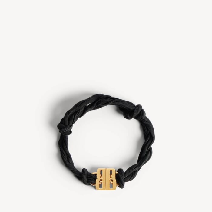ブラック/シャイニーゴールド の ウィメンズ Nano リボン Bb ブレスレット