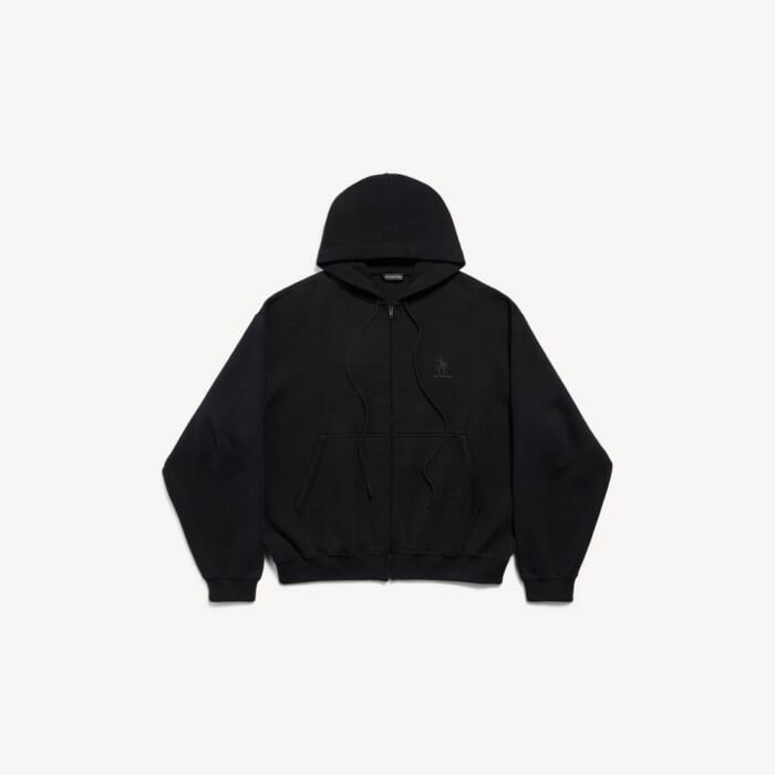 ブラック の メンズ Lion ジップアップ Hoodie