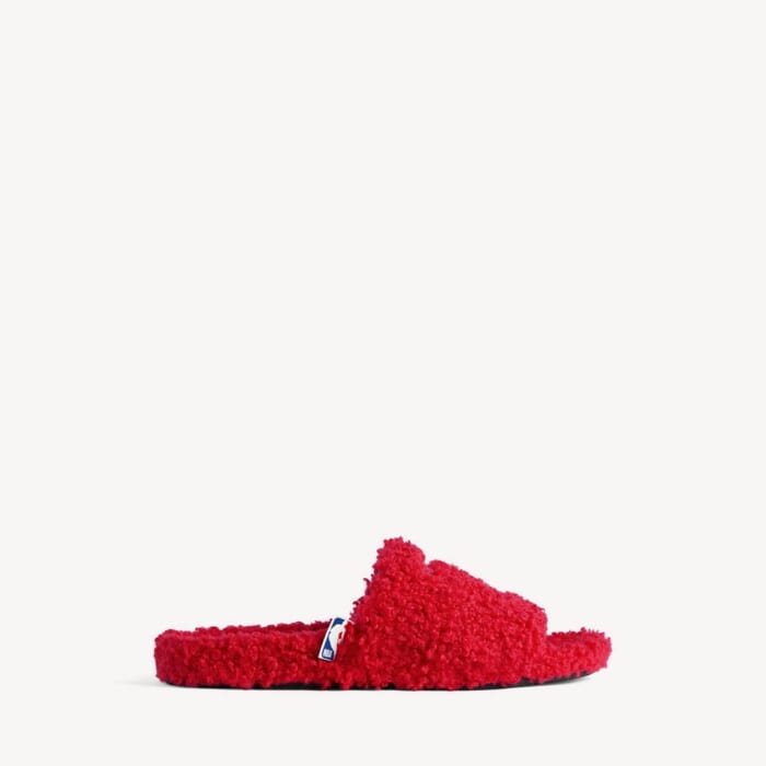 レッド/ホワイト の メンズ Balenciaga | Nba Collaboration Furry オープンミュール