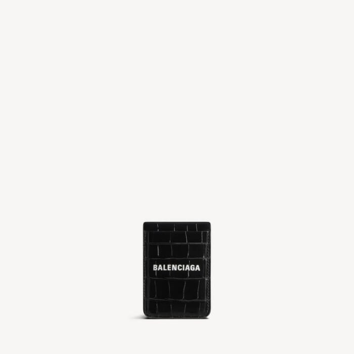 ブラック の ウィメンズ Cash マグネットカードホルダー クロコダイルエンボス