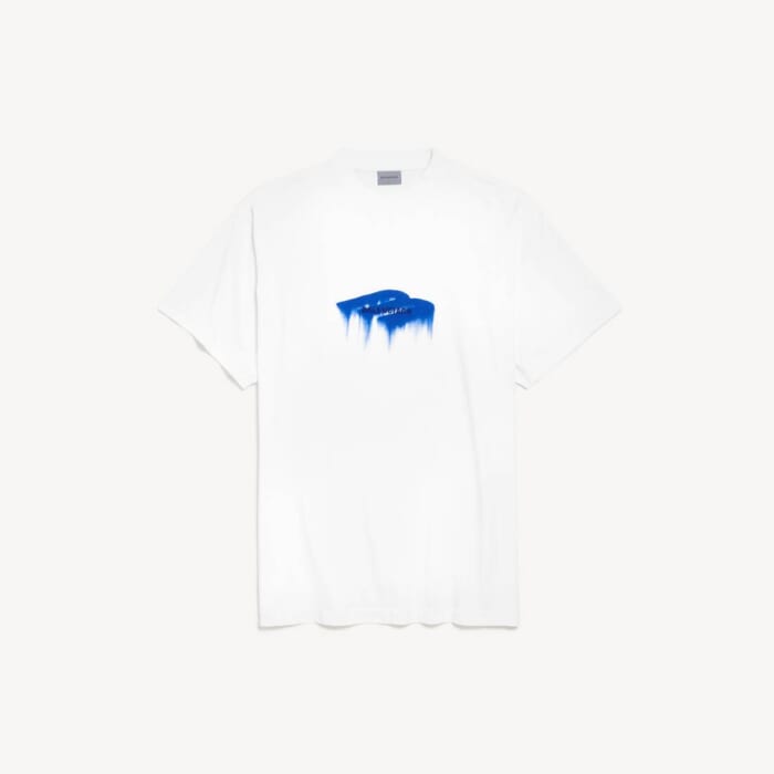 ホワイト の メンズ Wet Brush オーバーサイズ Tシャツ