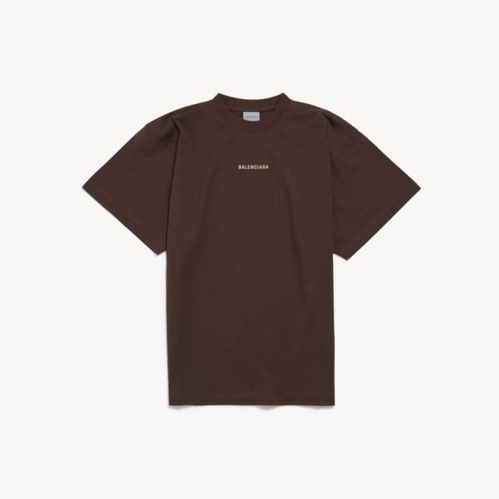 モカ の メンズ Balenciaga Back ミディアムフィット Tシャツ