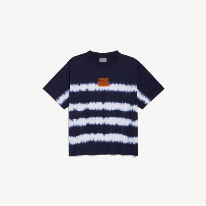 ネイビー/ホワイト の メンズ Taped And Dyed ミディアムフィット Tシャツ