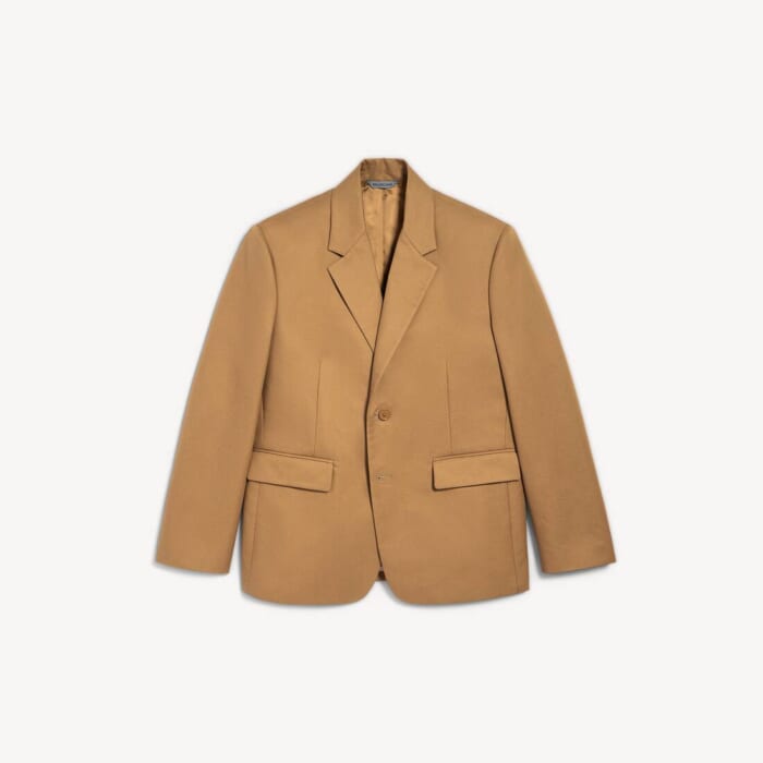 キャメル の メンズ シングルブレスト ノーマルフィット ジャケット