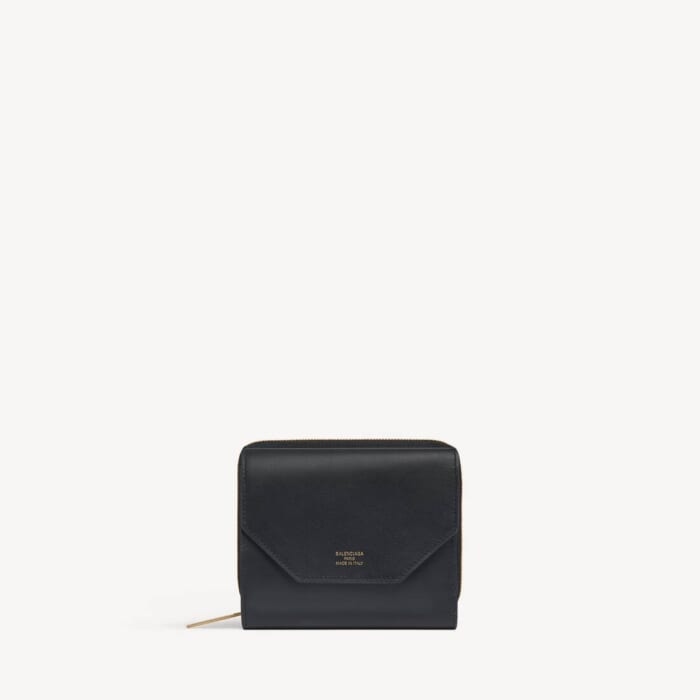 ブラック の ウィメンズ Envelope フラップ コンパクトウォレット