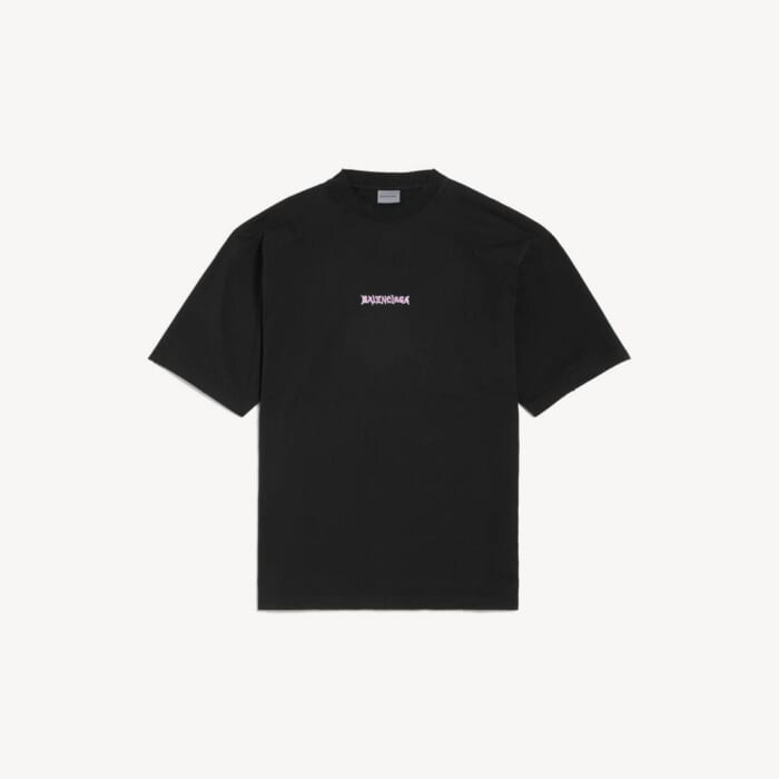 ブラック の メンズ Diy Balenciaga Back Tシャツ ミディアムフィット
