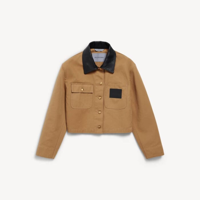 ベージュ の ウィメンズ クロップド Workwear ジャケット