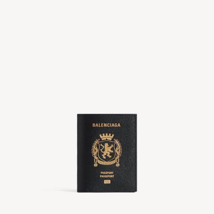 ブラック の メンズ Passport バーティカル バイフォールドウォレット