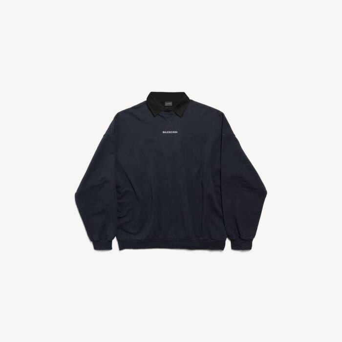 フェードブラック の メンズ Balenciaga Back シャツカラー クルーネック