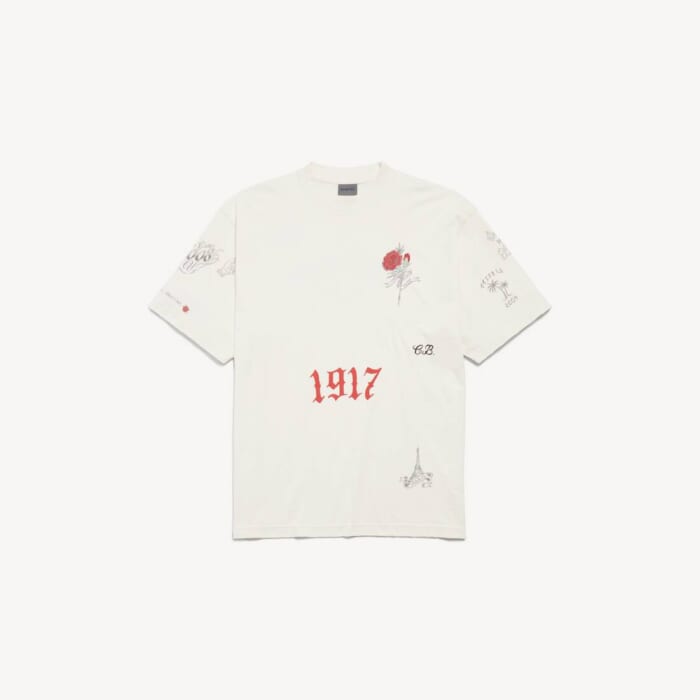 ベージュ の メンズ Tattoo Tシャツ ミディアムフィット