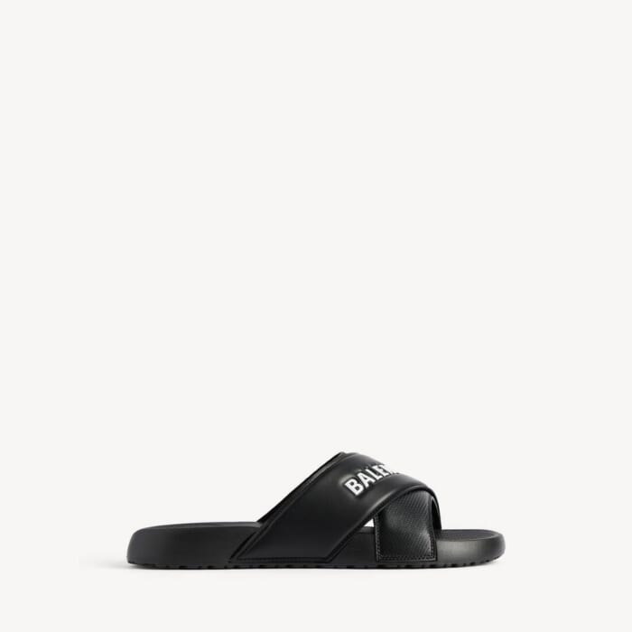 ブラック/ホワイト の メンズ Sporty Pool スライドサンダル