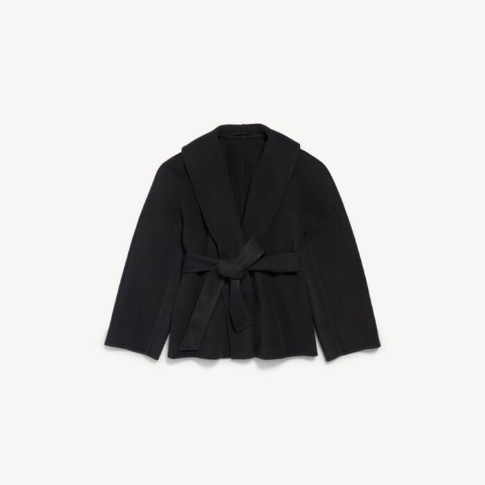 ブラック の ウィメンズ ショート Wrap コート