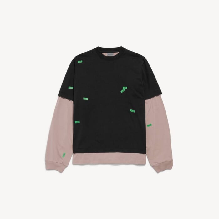 ブラック/グリーン の メンズ 520 Stickers ハイブリッド ダブルtシャツ