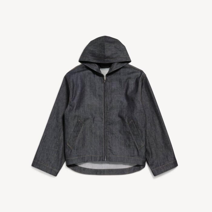 ロウ インディゴ の メンズ デニム フード ジャケット