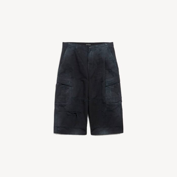 ブラック の メンズ クロップド Cargo パンツ