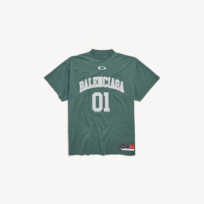 ダークグリーン/ライトグリーン の メンズ Basketball オーバーサイズ Tシャツ
