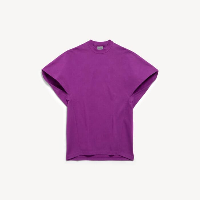 パープル の ウィメンズ ストラクチャード Tシャツ
