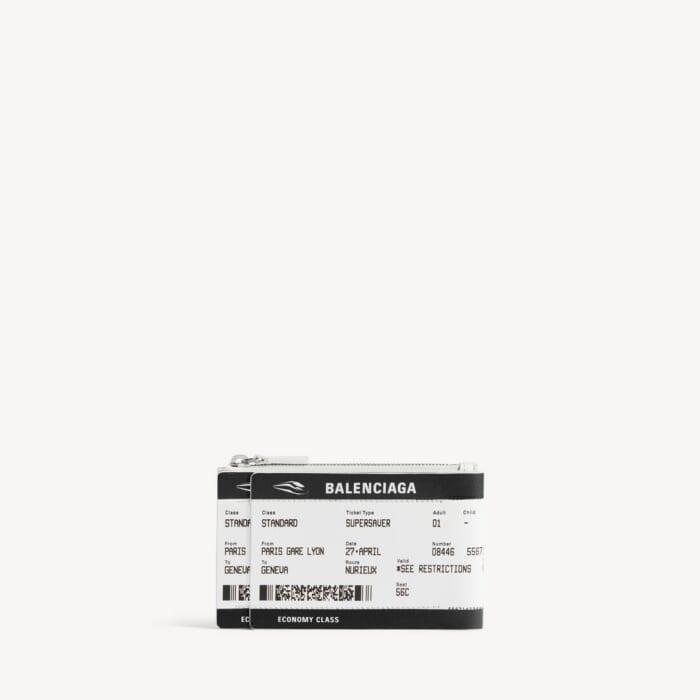ブラック/ホワイト の メンズ Passport ボーディングパス ロング コイン&カードホルダー