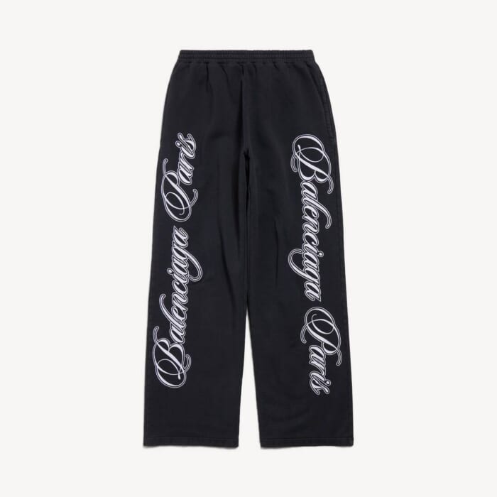 ブラック/ホワイト の メンズ Cursive Baggy パンツ