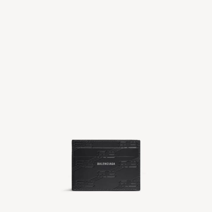ブラック の メンズ Embossed Monogram カードケース Boxカーフスキン