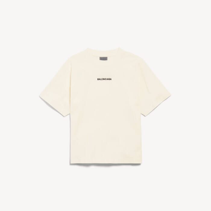 ベージュ の ウィメンズ Balenciaga Back Tシャツ ミディアムフィット