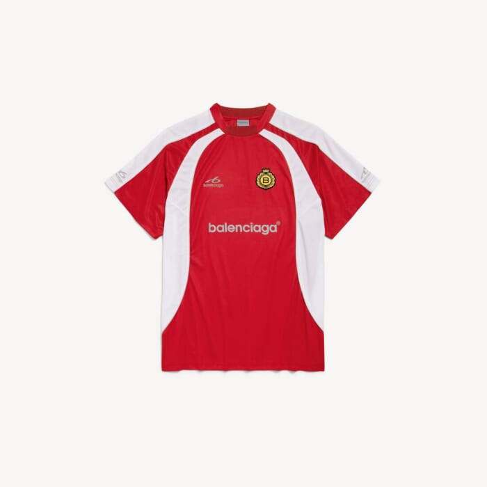 レッド の メンズ Soccer オーバーサイズ Tシャツ