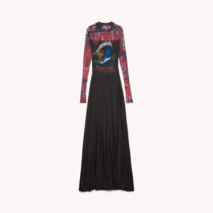 ブラック の ウィメンズ Extreme Tie Dye ロングスリーブドレス