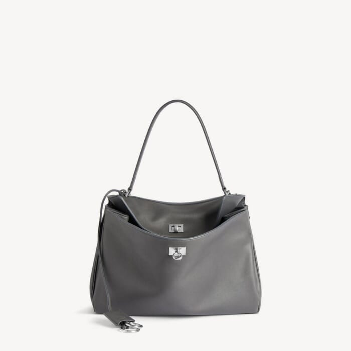グレー＆シルバー の ウィメンズ Rodeo ハンドバッグ ミディアム
