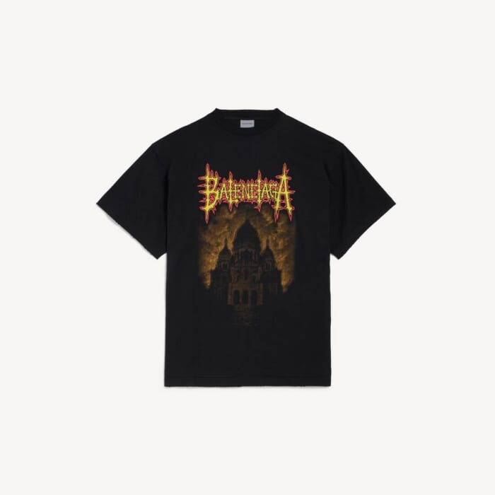 ブラック の メンズ Balenciaga Sacré Coeur オーバーサイズ Tシャツ