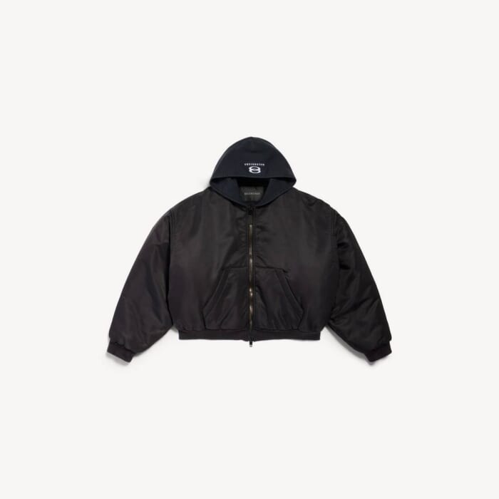 フーデッド Bomber で ブラック