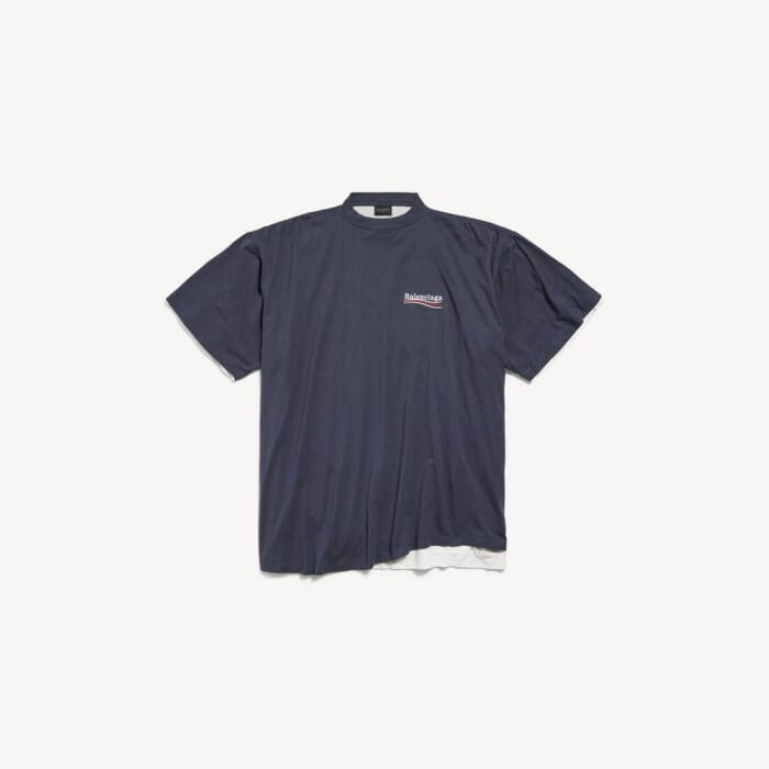 ネイビー/ホワイト/レッド の メンズ Political Campaign ダブル Tシャツ