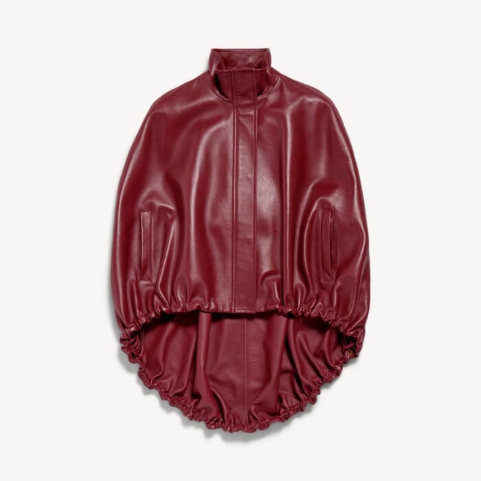 バーガンディ の ウィメンズ ショート ケープ