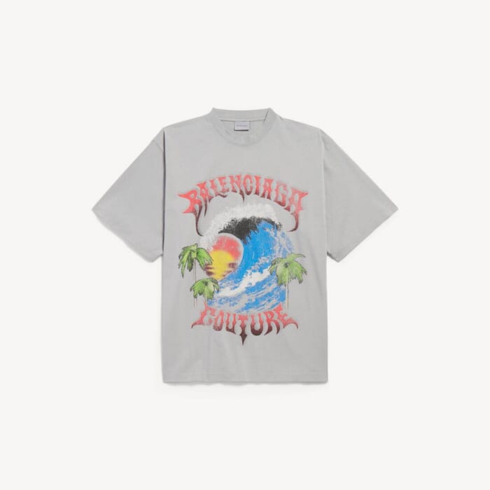 Balenciaga グレー の メンズ Vintage Surfer オーバーサイズ Tシャツ