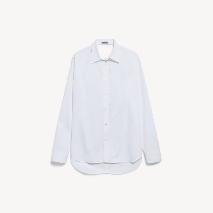 ホワイト の ウィメンズ ドレープバック シャツ