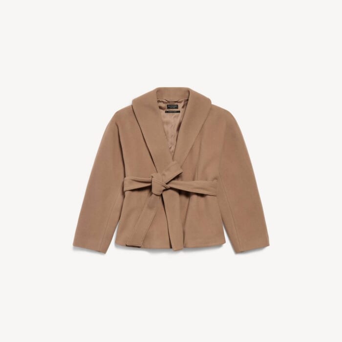 キャメル の ウィメンズ ショート Wrap コート