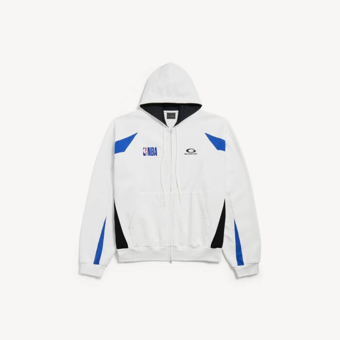 ホワイト/マルチカラー の メンズ Balenciaga | Nba Collaboration オーバーサイズ ジップアップ フーディ