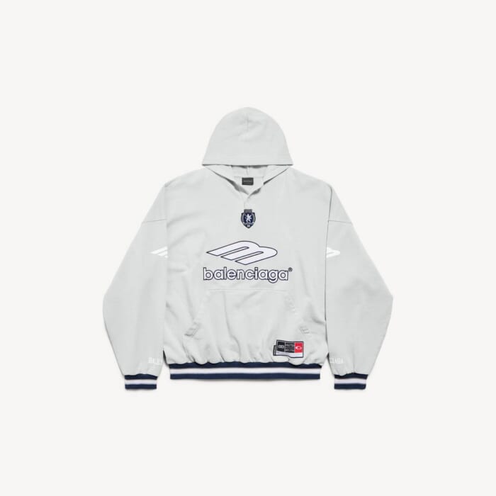 グレー/ホワイト の メンズ 3b Football ポロ Hoodie