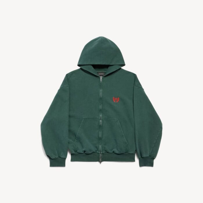 ダークグリーン/レッド の メンズ Laurel Classic ジップアップ Hoodie レギュラーフィット